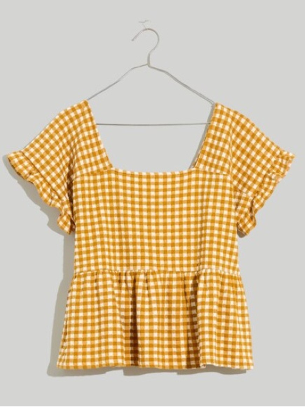 Madewell Gingham Print Top